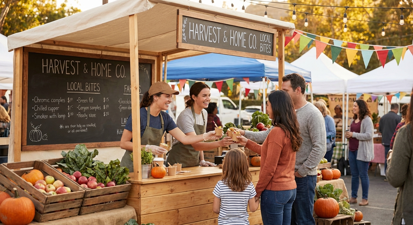 Birdy Market Cafe booth at a local farmers market