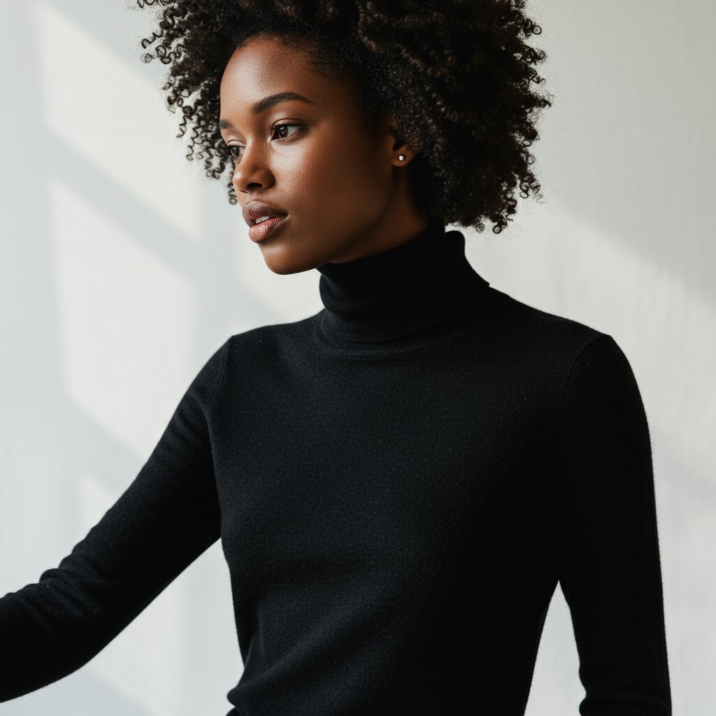Cashmere Turtleneck — close-up