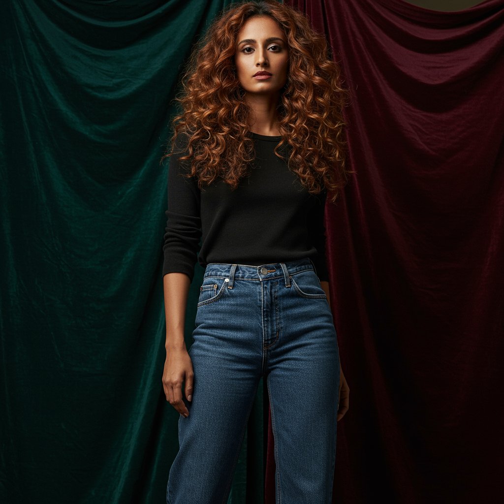 Denim Straight Jeans — close-up