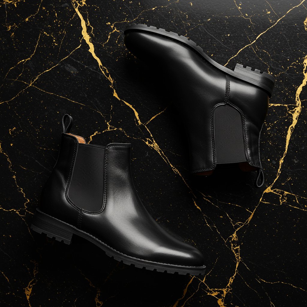 Leather Chelsea Boots — close-up