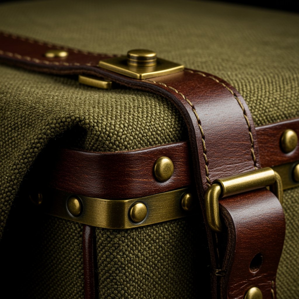 Canvas Messenger Bag — close-up