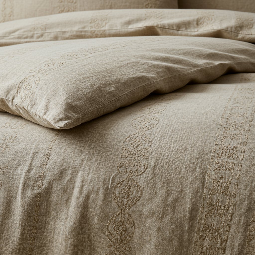 Linen Duvet Set — close-up