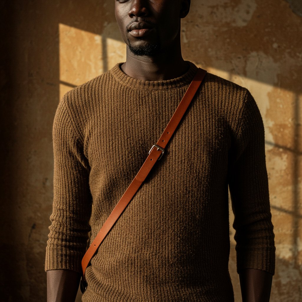 Camera Leather Strap — close-up