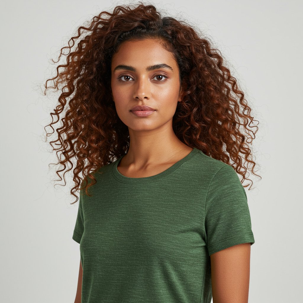 Merino Wool T-Shirt - Forest — close-up