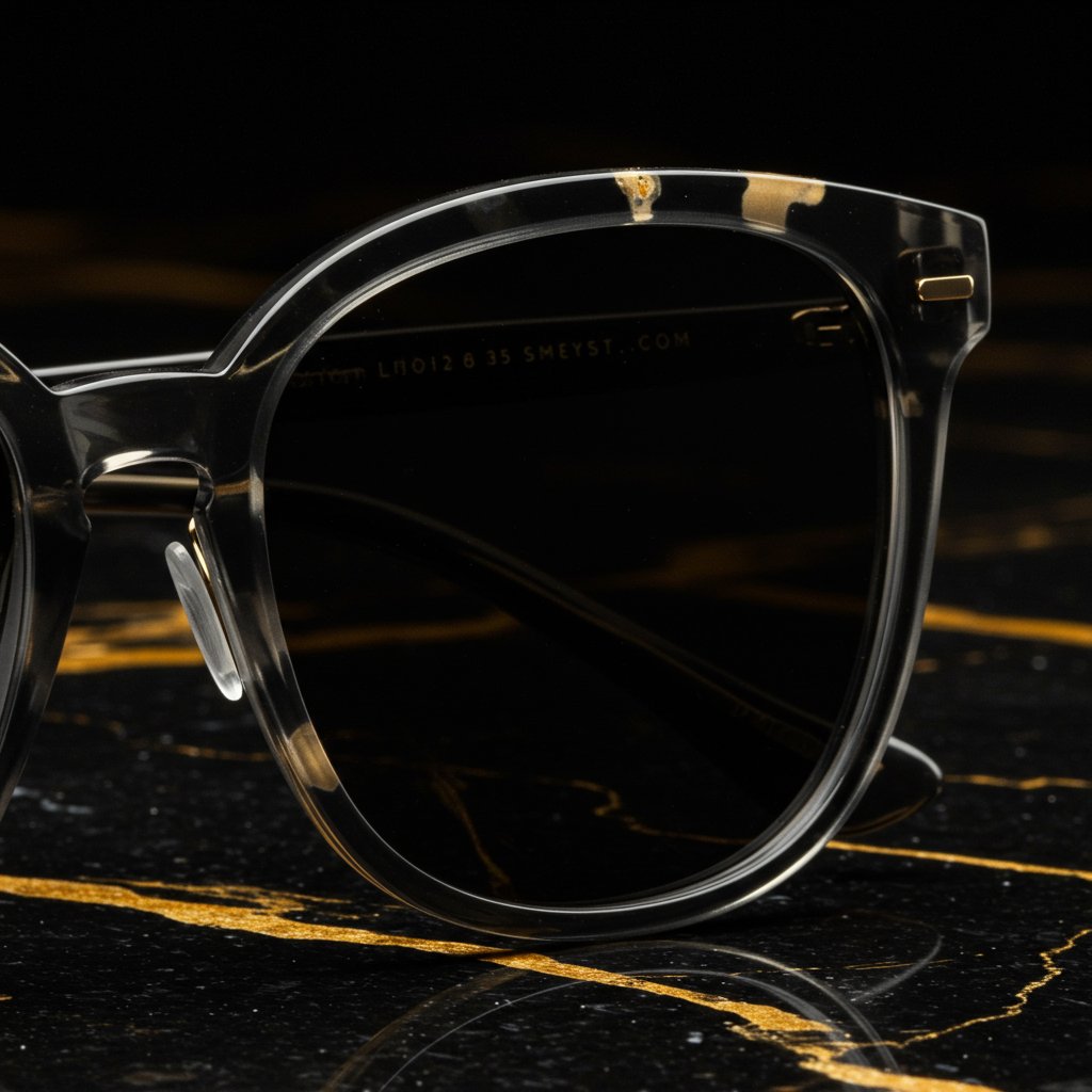 Oversized Sunglasses - Smoke — close-up