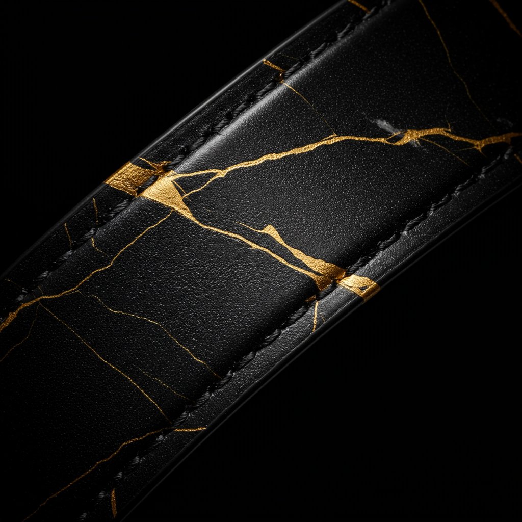 Leather Belt - Noir — close-up