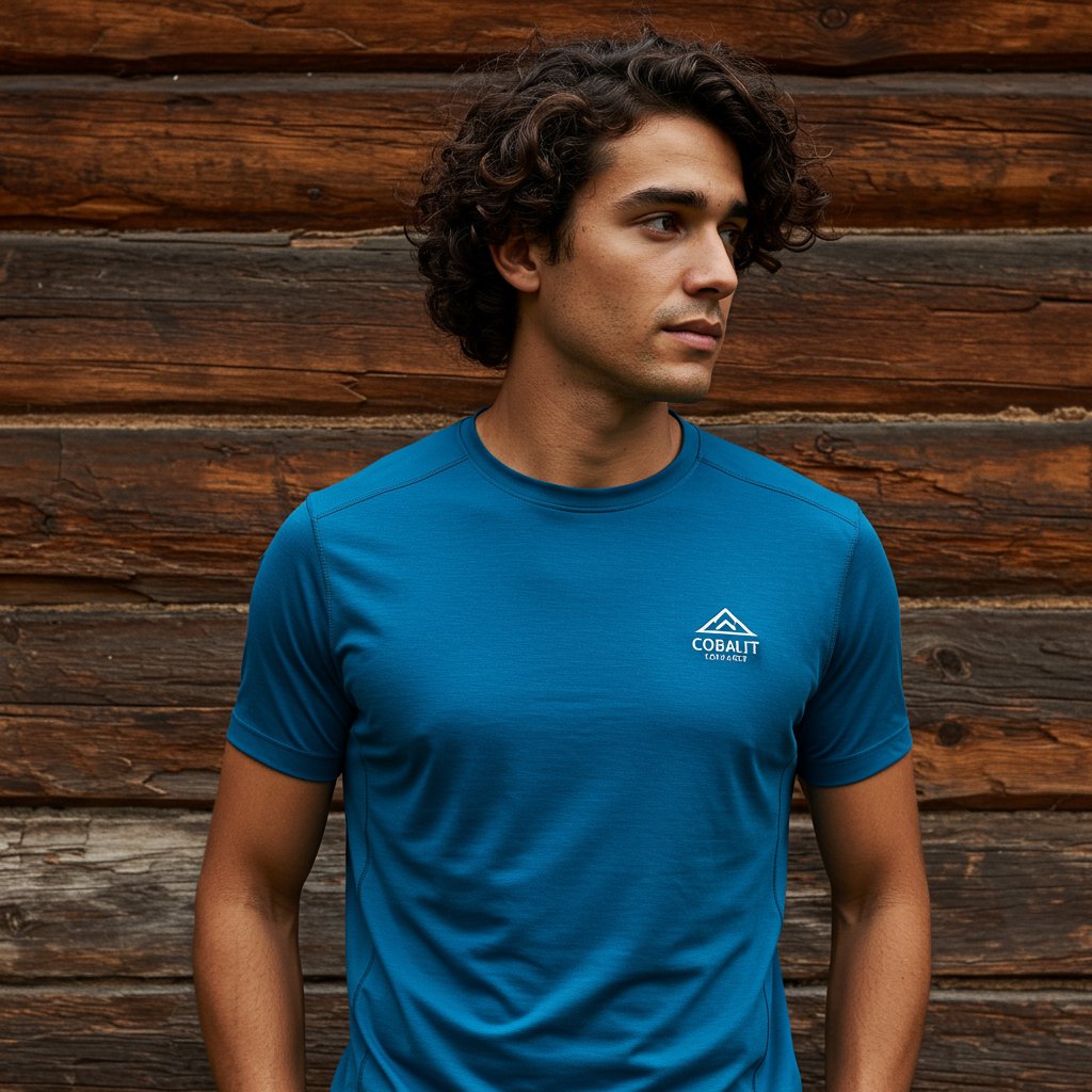Performance T-Shirt - Cobalt — close-up