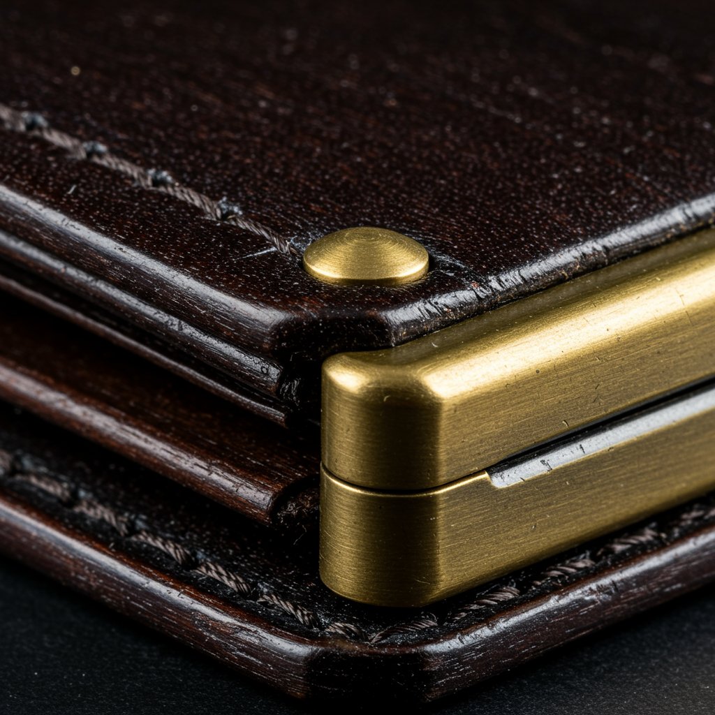 Leather Wallet - Espresso — close-up