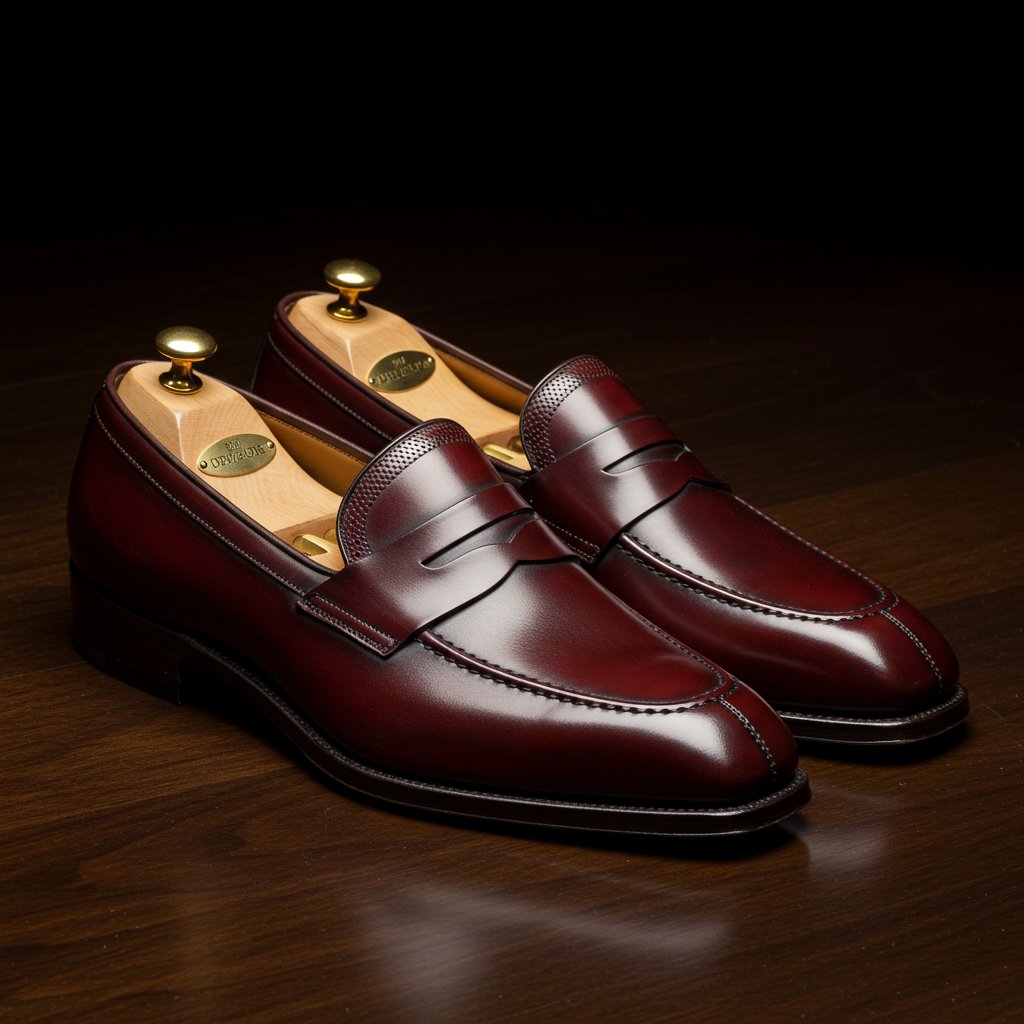 Leather Loafers - Mahogany — close-up