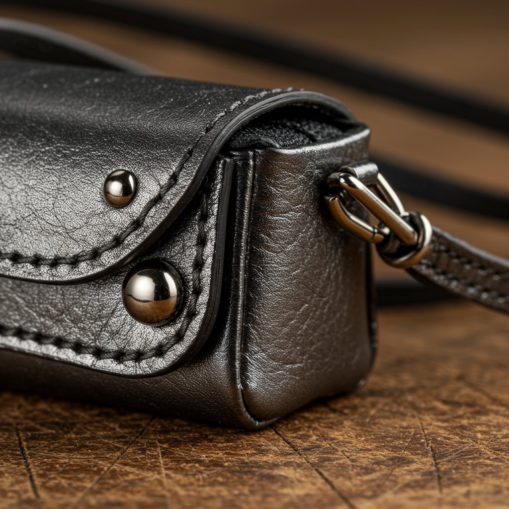 Mini Crossbody Bag - Pewter — close-up