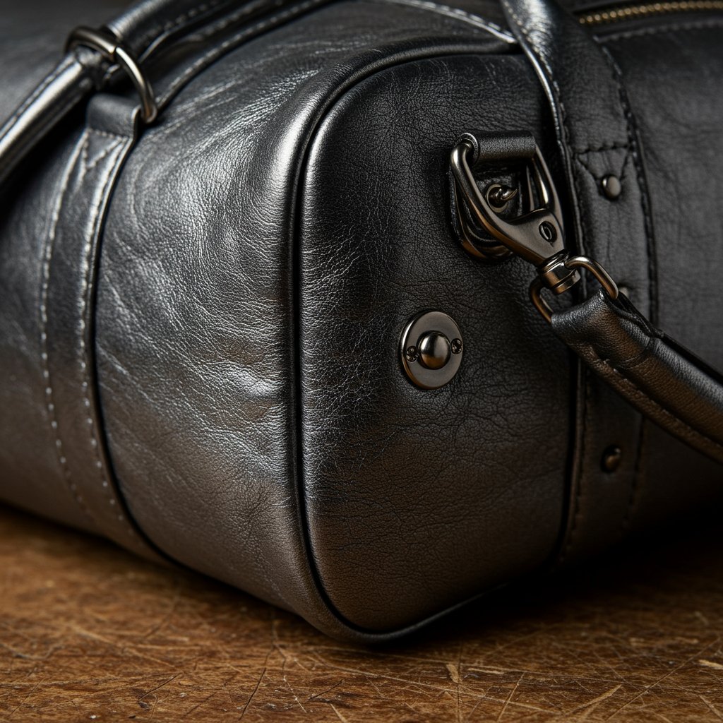 Weekender Duffle - Pewter — close-up