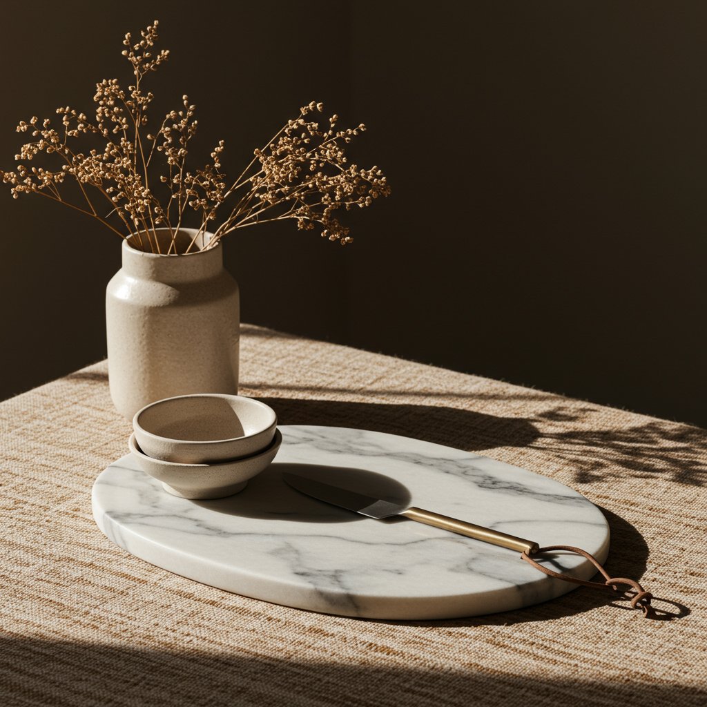 Marble Serving Board - Taupe