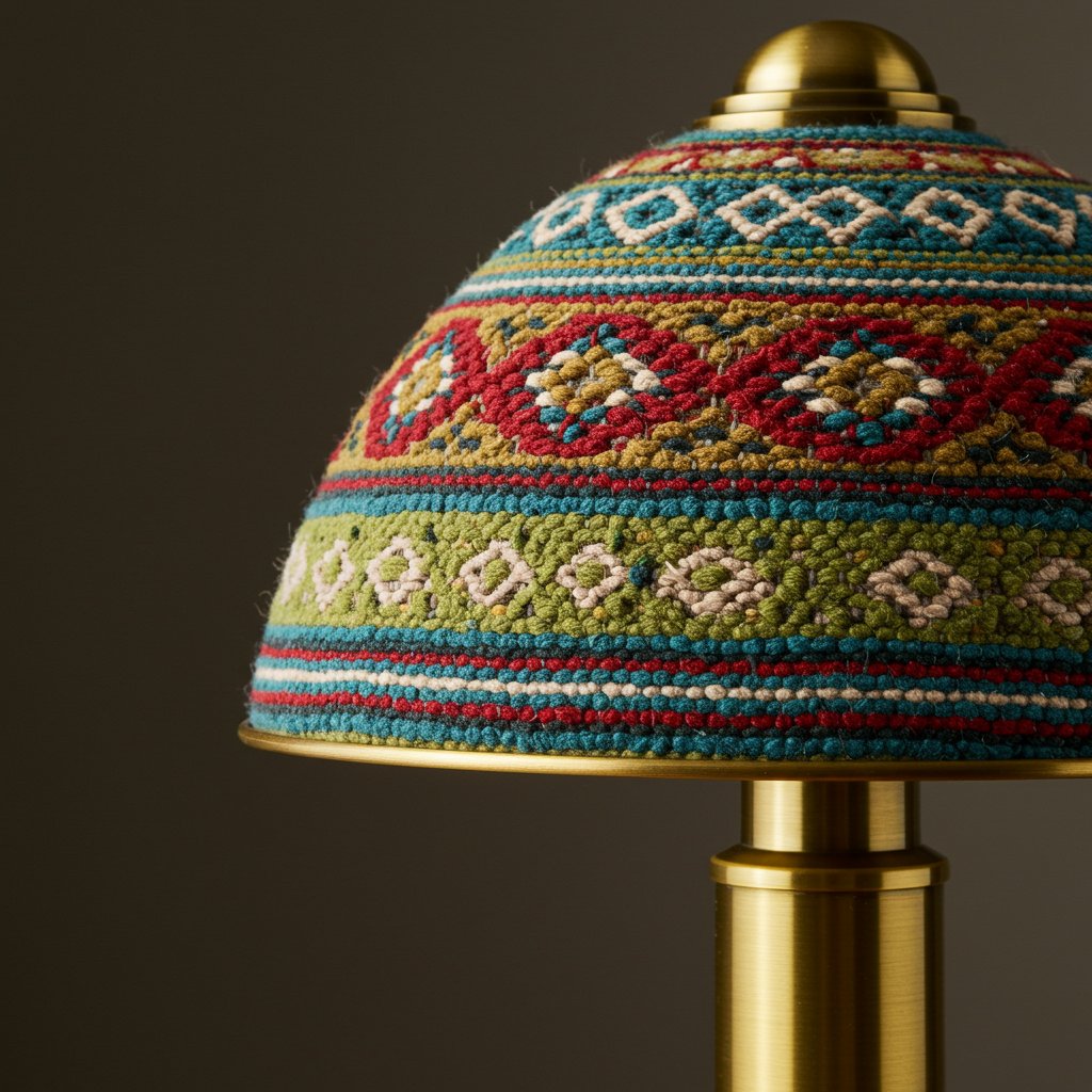 Brass Desk Lamp - Sage — close-up