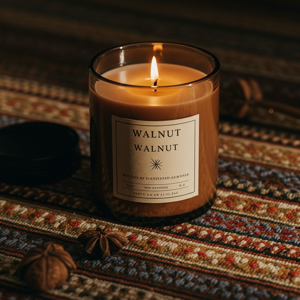 Scented Candle Trio - Walnut — close-up