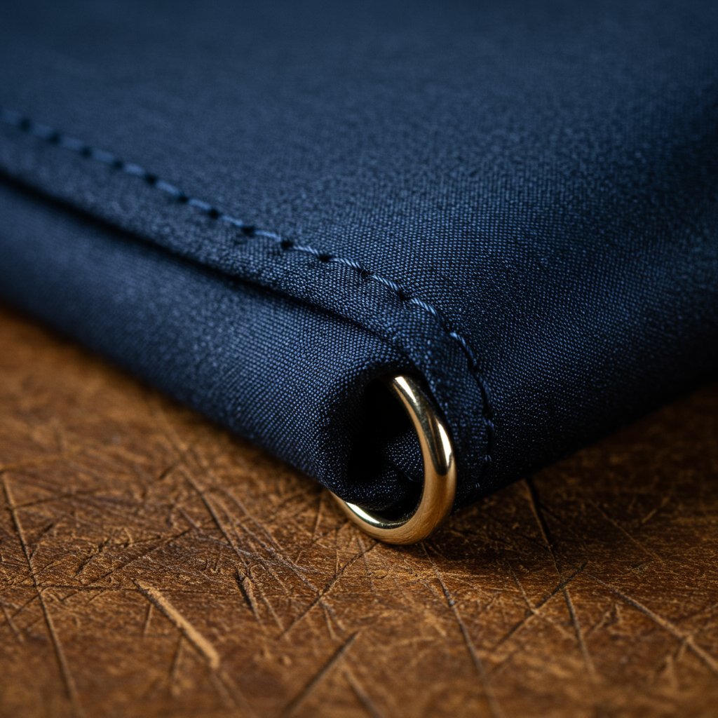Silk Pocket Square - Midnight — close-up