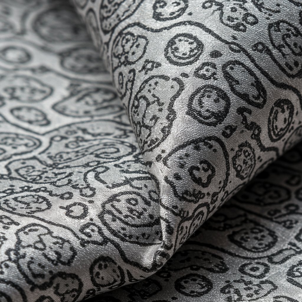 Silk Pocket Square - Chalk — close-up