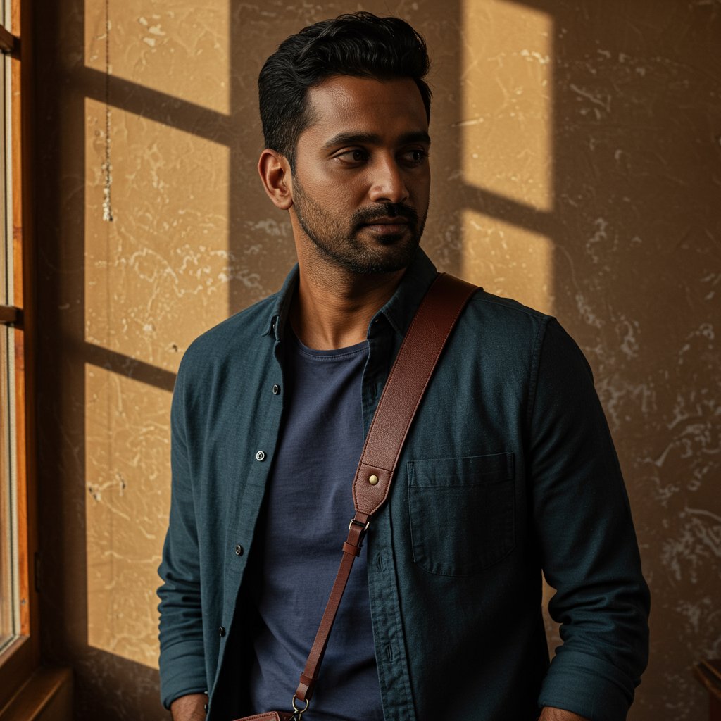 Camera Leather Strap - Onyx — close-up