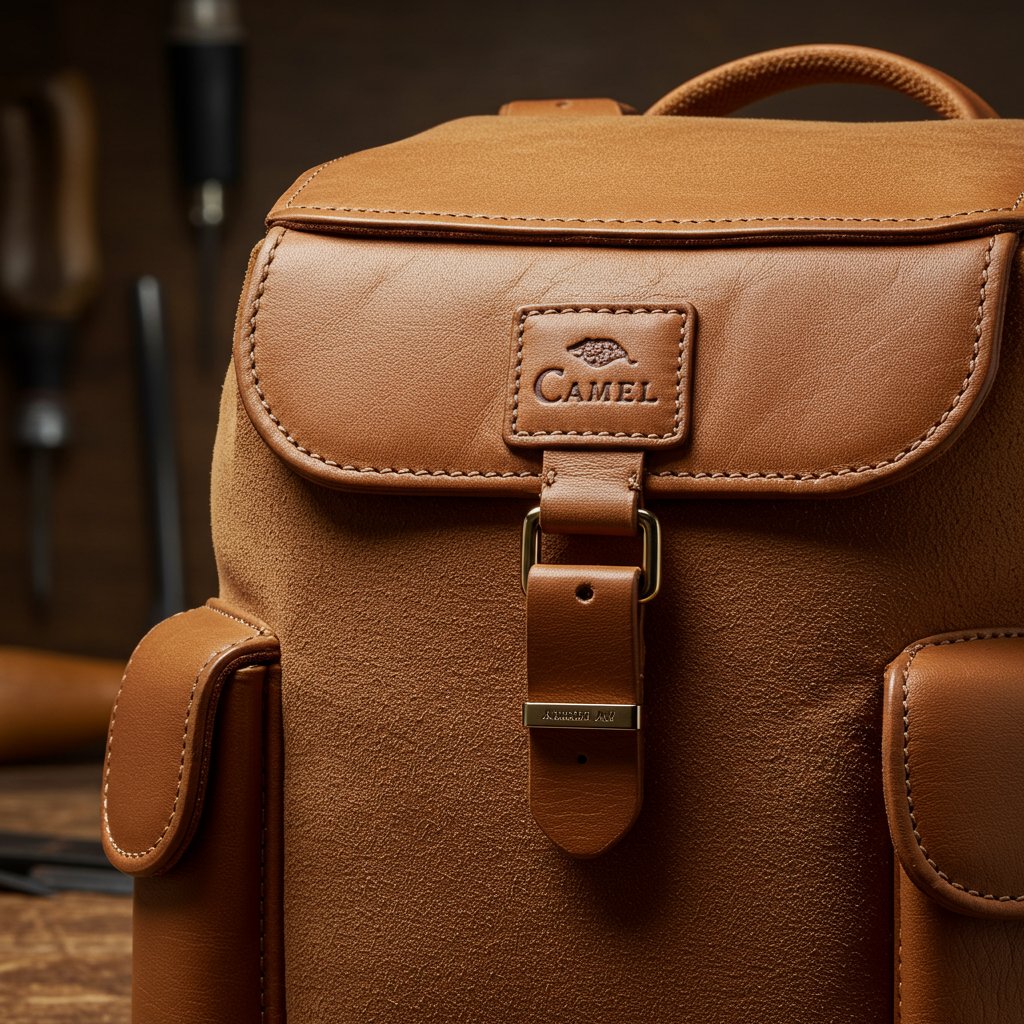 Travel Backpack - Camel — close-up