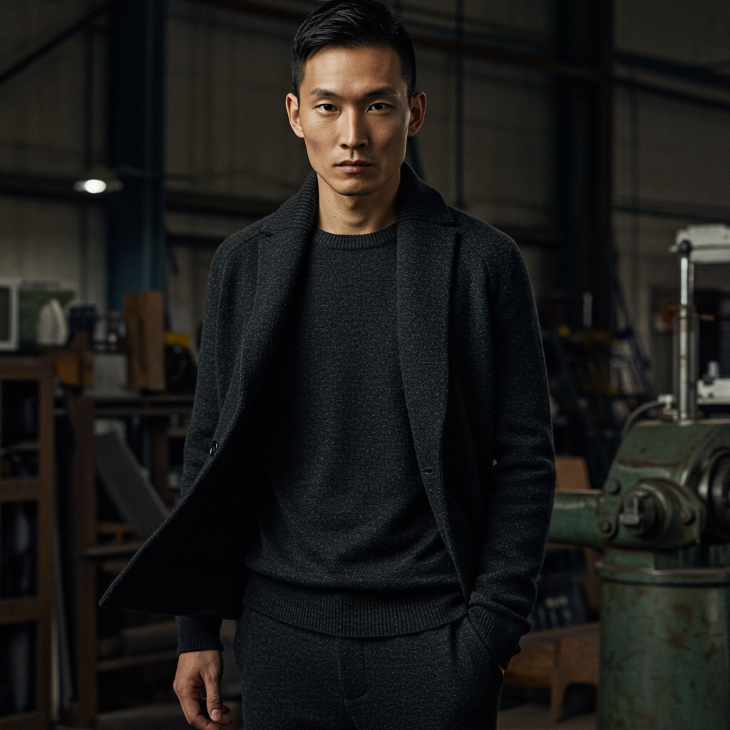 Cashmere Travel Set - Carbon Black — close-up