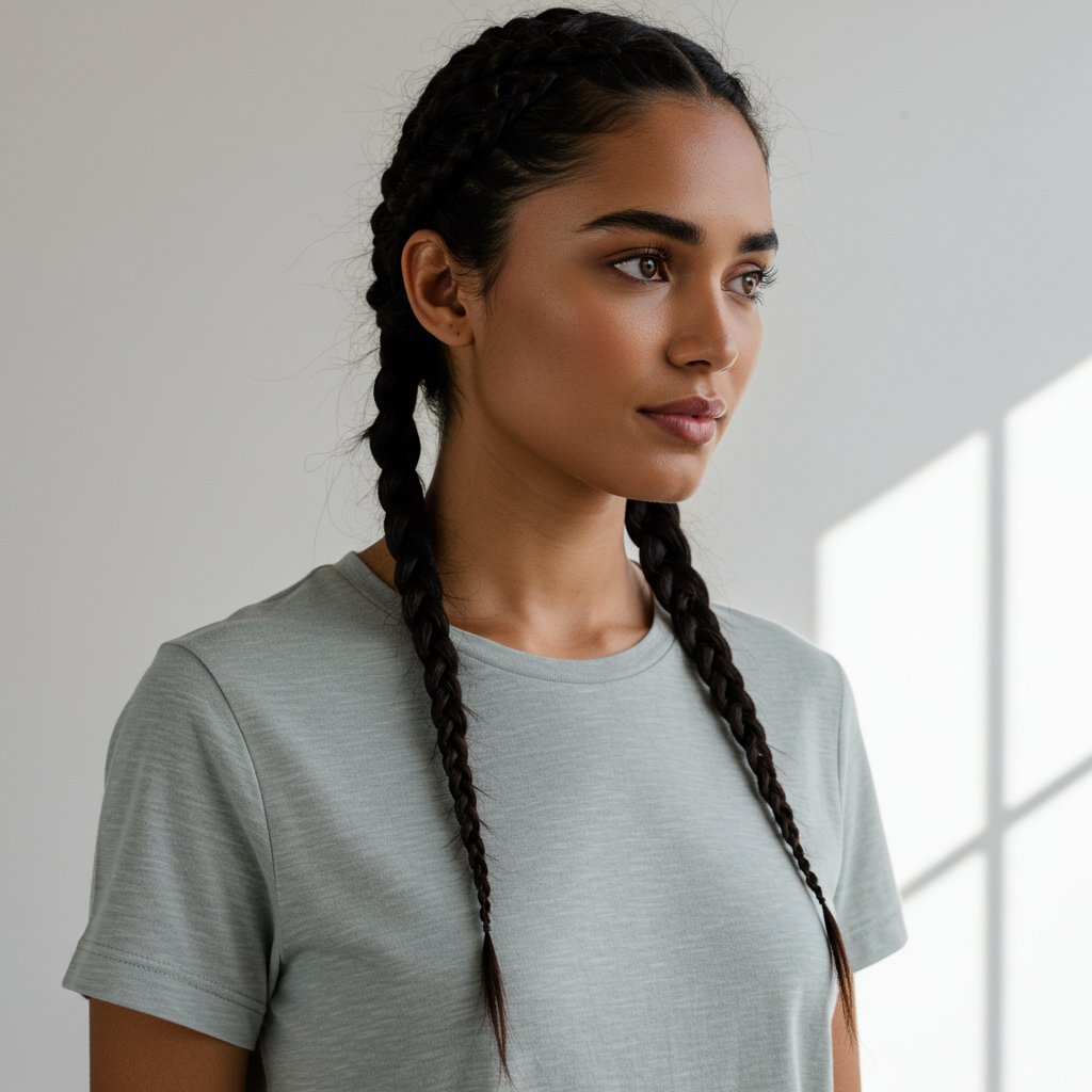 Signature Merino Wool T-Shirt - Premium — close-up