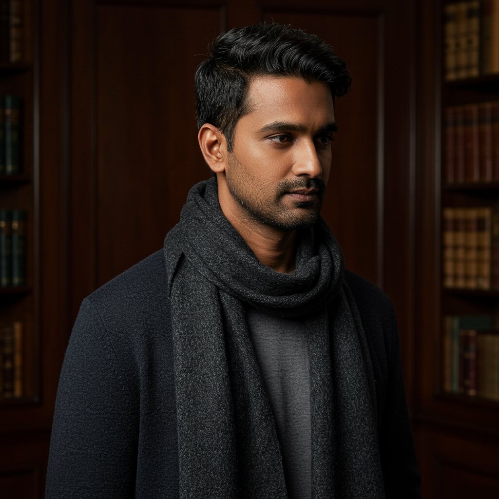 Contemporary Cashmere Scarf - Premium — close-up