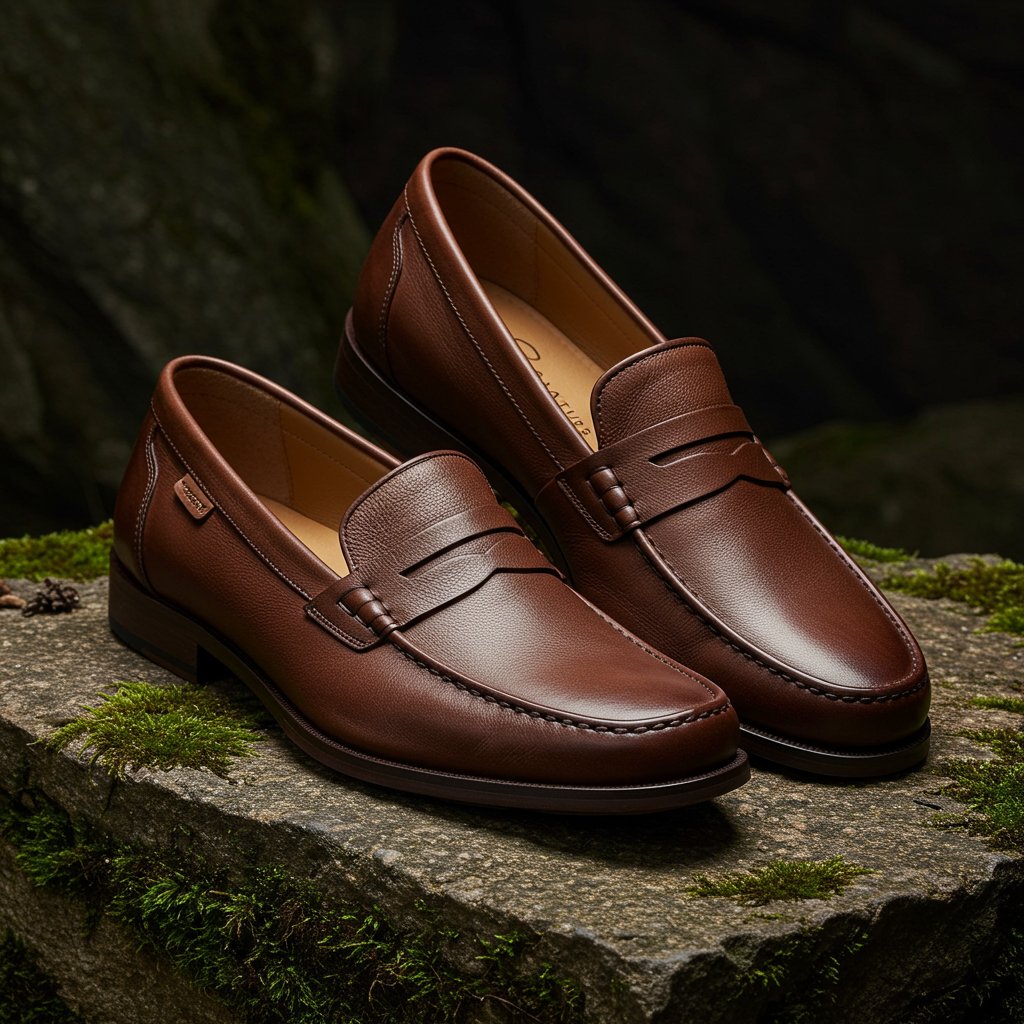 Signature Leather Loafers - Premium — close-up