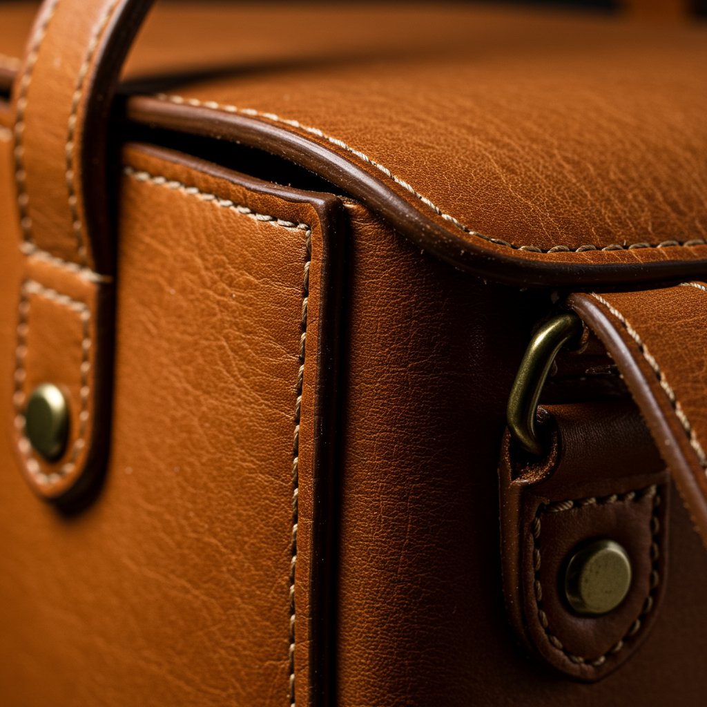 Heritage Leather Tote Bag - Premium — close-up