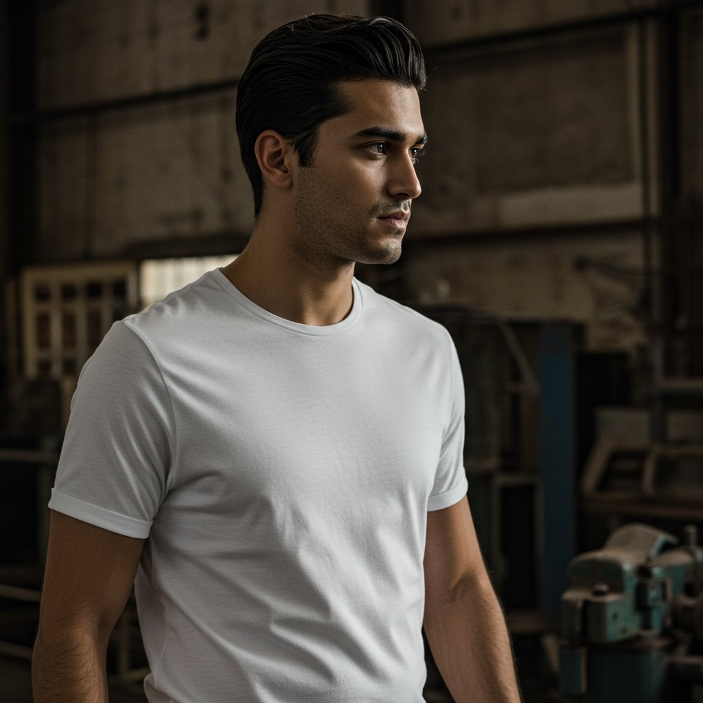 Contemporary Basic Cotton Tee - Premium — close-up