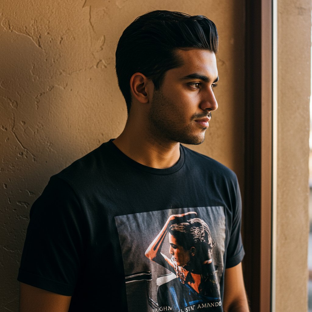 Streamlined Graphic Print Tee - Premium — close-up