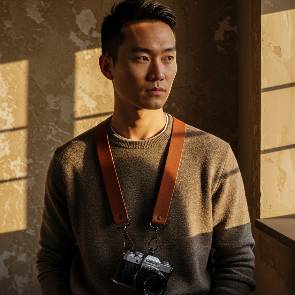 Weekend Camera Leather Strap - Premium — close-up