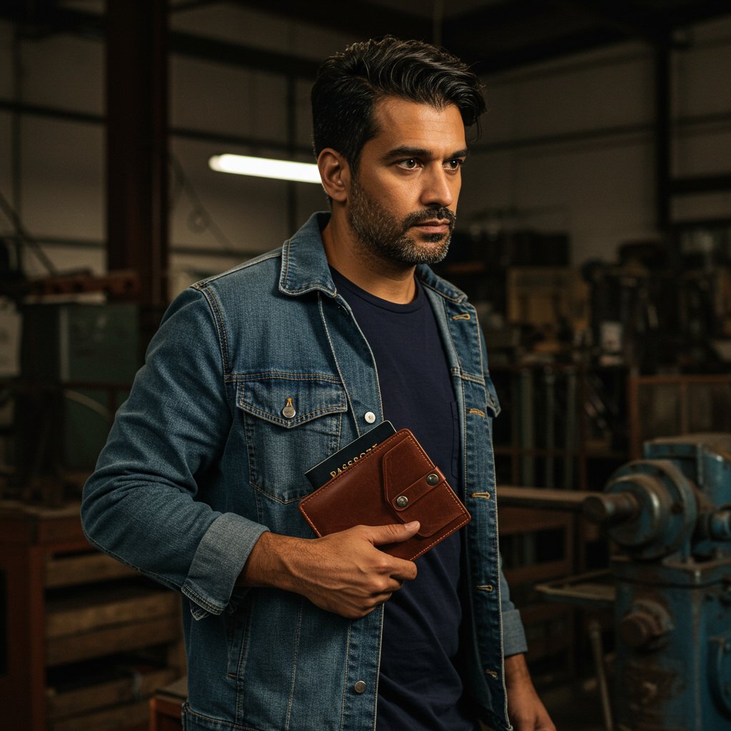 Weekend Leather Passport Holder - Premium — close-up