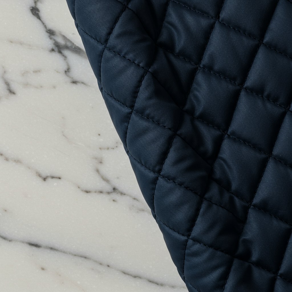 Minimalist Quilted Bomber Jacket - Spring/Summer Resort — close-up