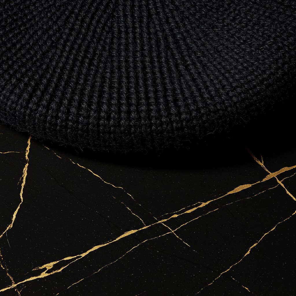 Relaxed Wool Beret - Fall/Winter Layered — close-up