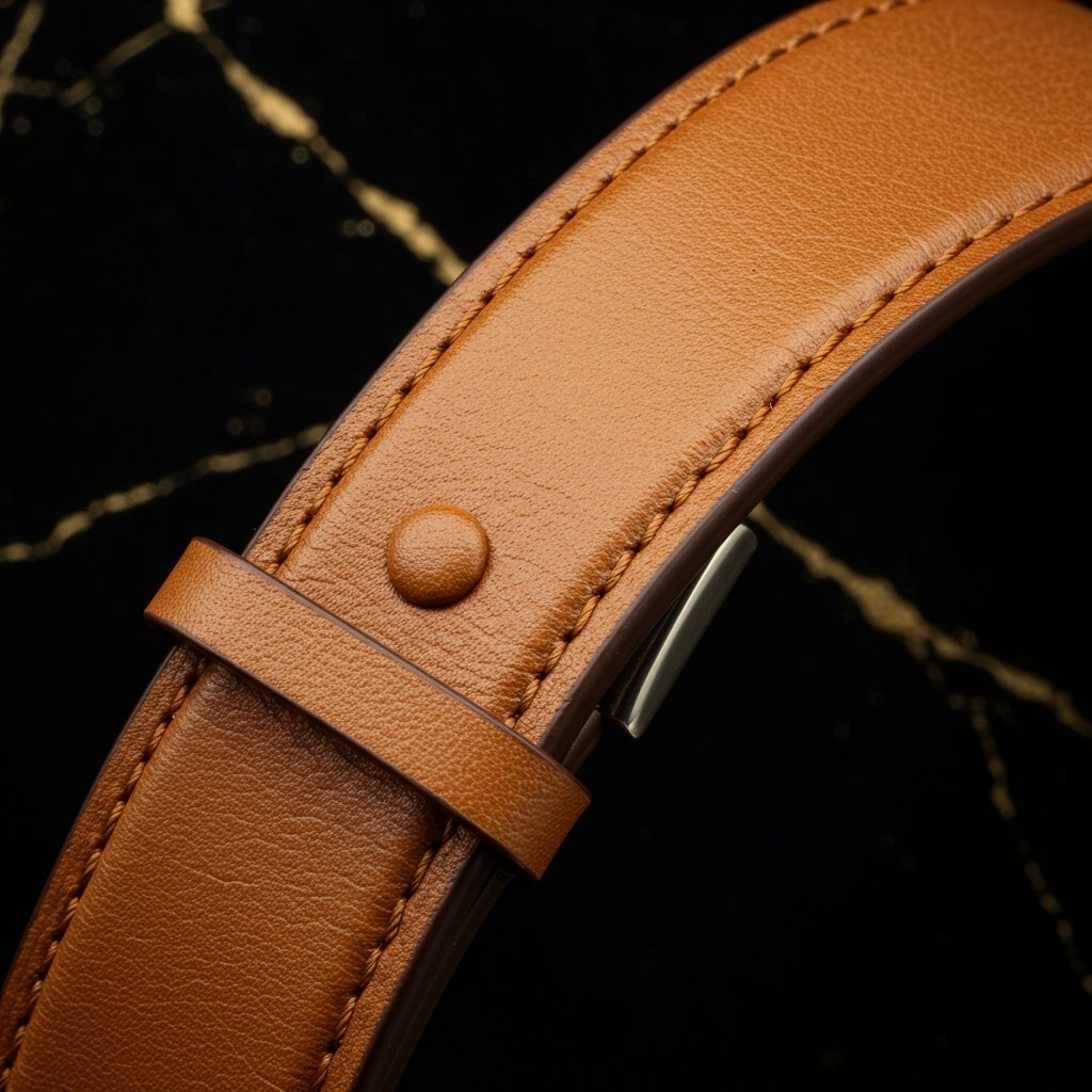 Contemporary Leather Belt - Spring/Summer Lightweight — close-up