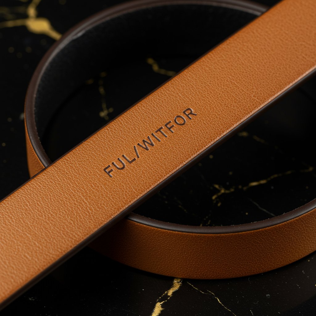 Minimalist Leather Belt - Fall/Winter Warm — close-up