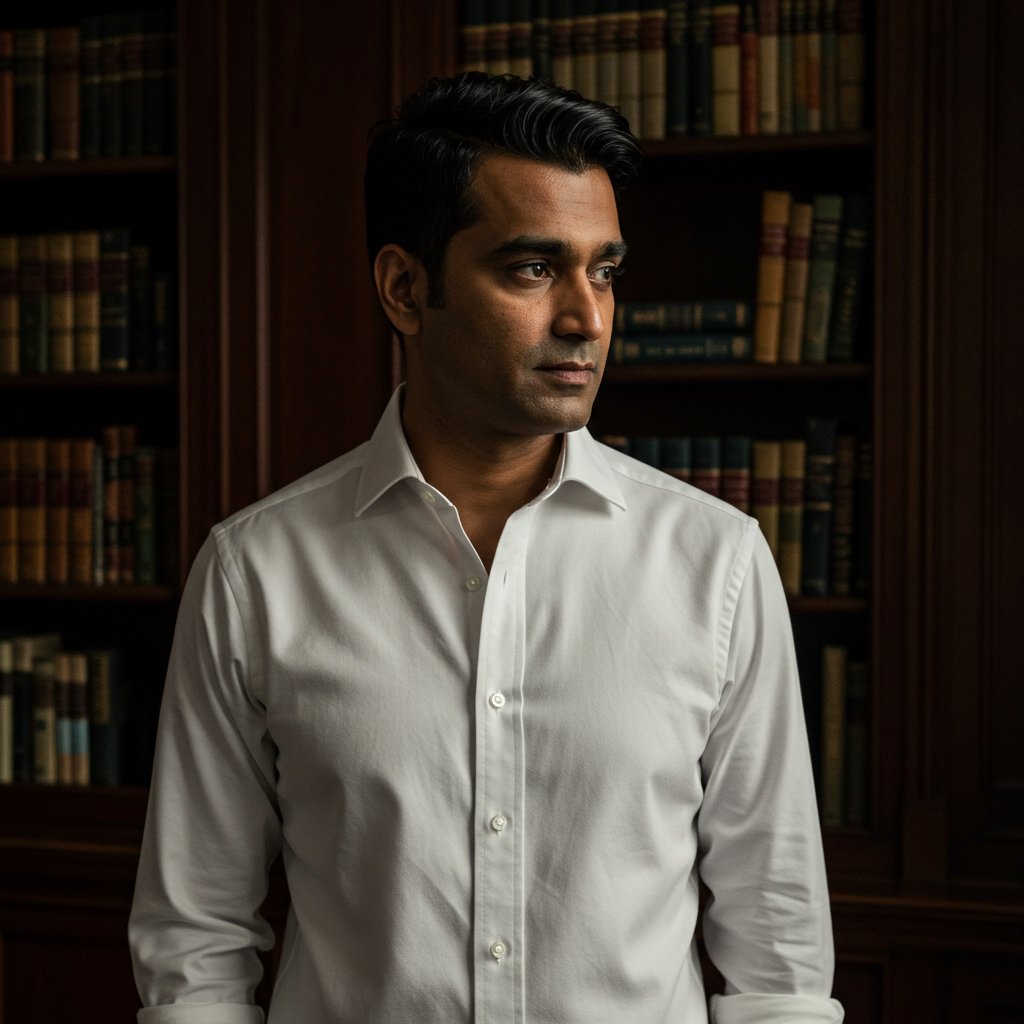 Polished Cotton Oxford Shirt - Fall/Winter Layered — close-up