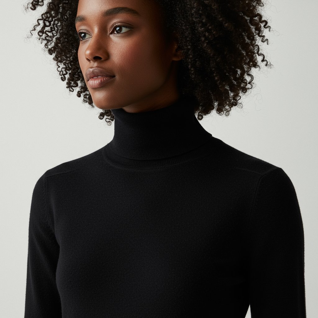 Timeless Cashmere Turtleneck - Essentials — close-up