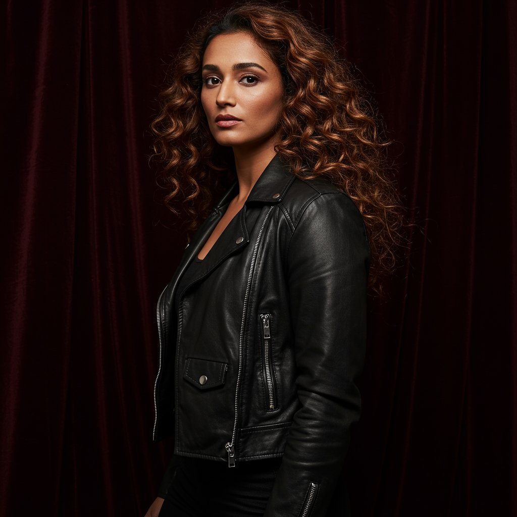 Weekend Leather Biker Jacket - Essentials — close-up