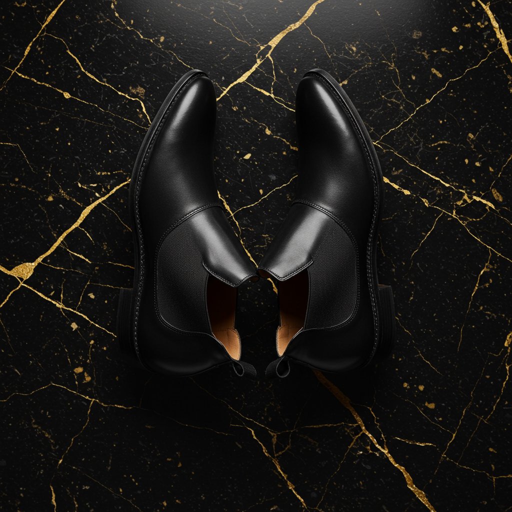 Heritage Leather Chelsea Boots - Essentials — close-up