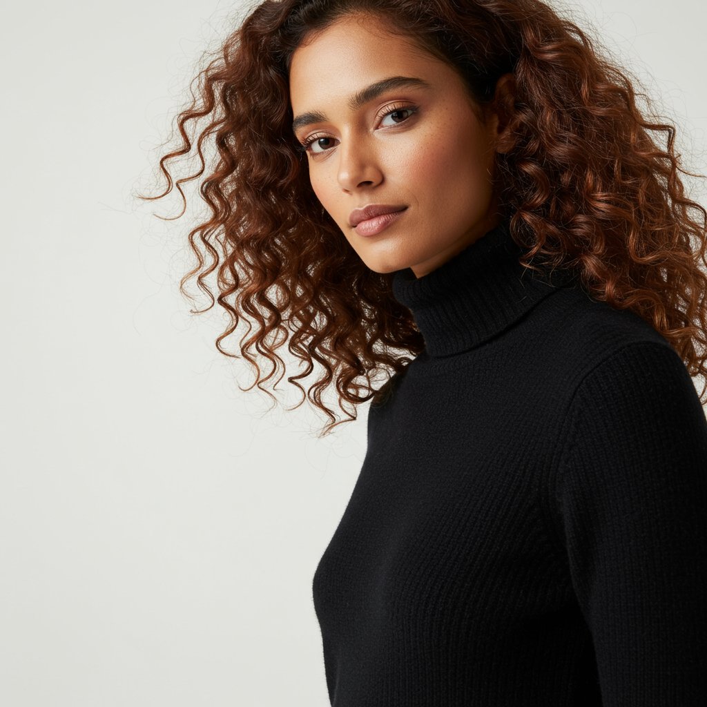 Weekend Cashmere Turtleneck - Signature — close-up