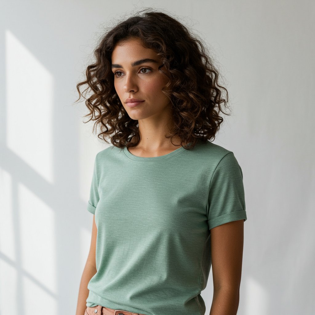 Easy Merino Wool T-Shirt - Signature — close-up