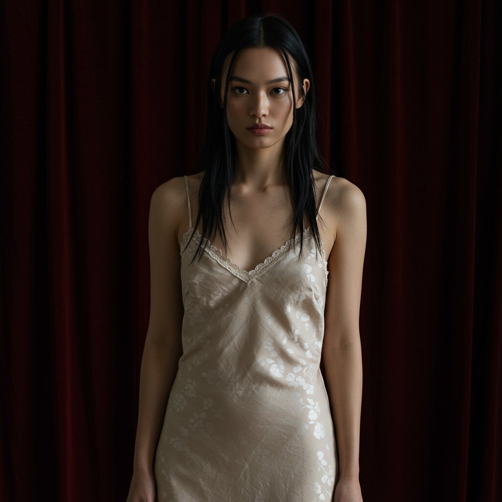 Weekend Midi Slip Dress - Sustainable — close-up